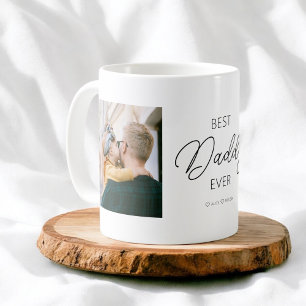 Best Daddy Ever Calligraphy Photo Coffee Mug