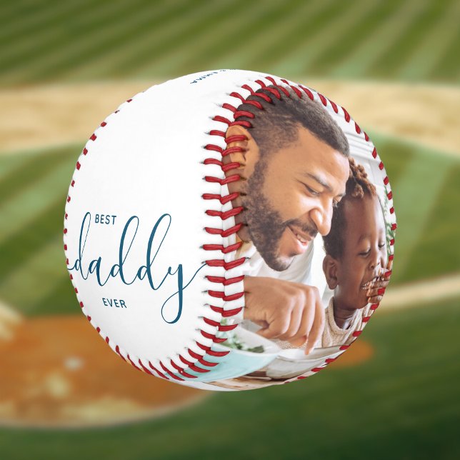 Best Daddy Ever Custom Text Photo  Gift  Baseball (Creator Uploaded)