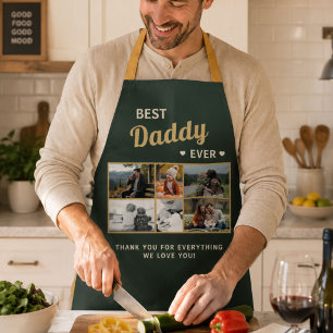 Best Daddy Ever Family Father's Day 6 Photo Apron