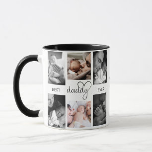 Best Daddy Ever Father's Day 6 Photo Collage Mug