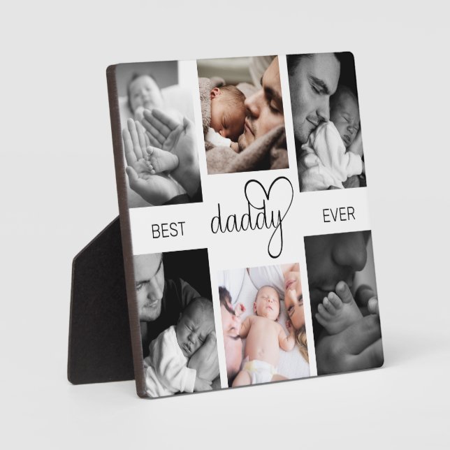Best Daddy Ever | Father's Day 6 Photo Collage Plaque (Front)