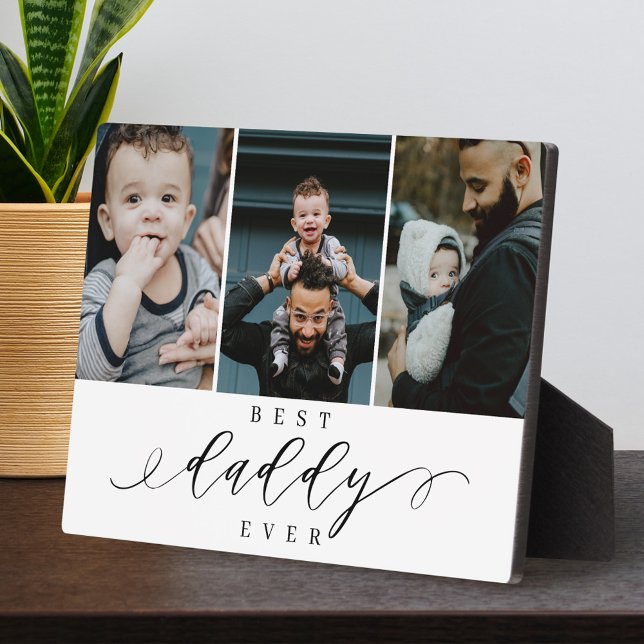 Best Daddy Ever | Father's Day  Photo Collage Plaque (Creator Uploaded)