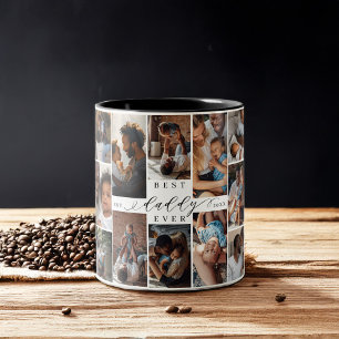 Best Daddy Ever Father's Day Photo Collage Two-Tone Coffee Mug