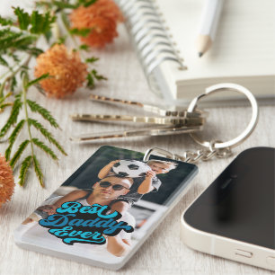 Best Daddy Ever Fathers Day Photo Key Ring