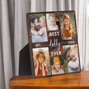 Best Daddy Ever - Father's Day Wood Photo Collage Plaque