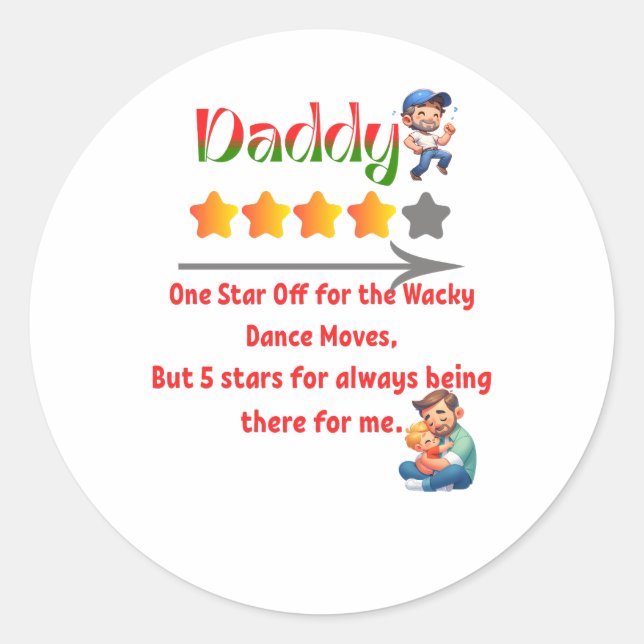  Best Daddy Ever – Funny Father’s Day Gift Classic Round Sticker (Front)