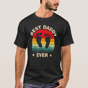 Best Daddy Ever Men Vintage Retro Decor Dad Papa T-Shirt