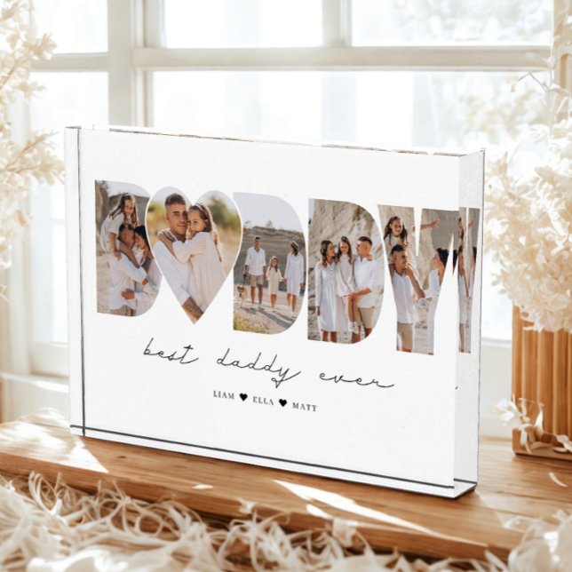 Best Daddy Ever Modern Photo Collage Father's Day (Creator Uploaded)