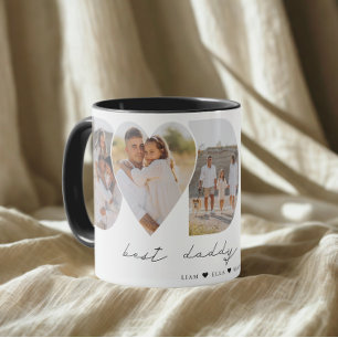 Best Daddy Ever Modern Photo Collage Father's Day Mug