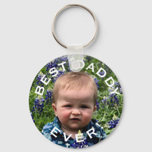 Best daddy ever personalised photo key ring