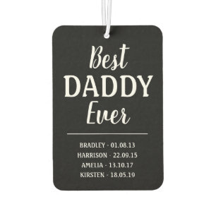 Best Daddy Ever Photo Collage Car Air Freshener