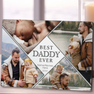 Best Daddy Ever Photo Collage Dad Keepsake Custom  Plaque