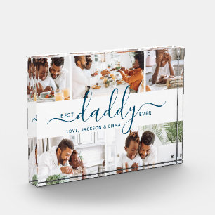 Best Daddy Ever Photo Collage Father's Day Gift Block