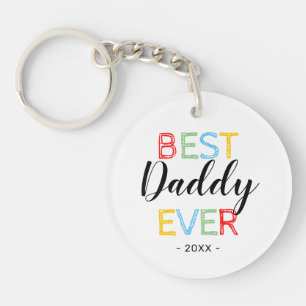 Best Daddy Ever Photo Gift Key Ring
