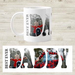Best Daddy Ever Photo Mug, Custom Father birthday  Large Coffee Mug