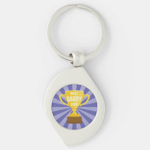 Best Daddy Ever Retro Father's Day Cool Trophy Cup Key Ring