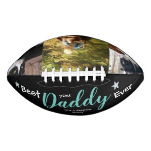 Best Daddy Ever Three Photo Football