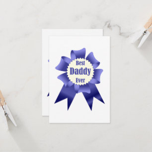 Best Daddy Ever winner award ribbon for Father Card