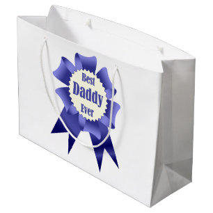 Best Daddy Ever winner award ribbon for Father Large Gift Bag