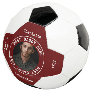 Best Daddy Fathers Day Photo Personalised Soccer Ball