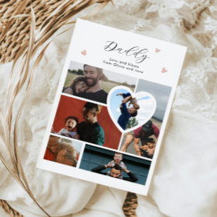 Best Daddy Gift 6 Photo Collage Love Postcard