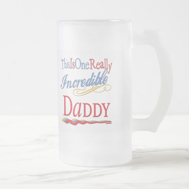 Best Daddy Gifts Frosted Glass Beer Mug (Right)