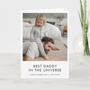 Best Daddy in the Universe Modern Father's Day Card