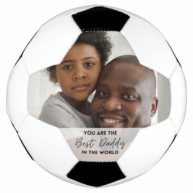 Best Daddy In The World Father's Day Photo  Soccer Ball (Front)