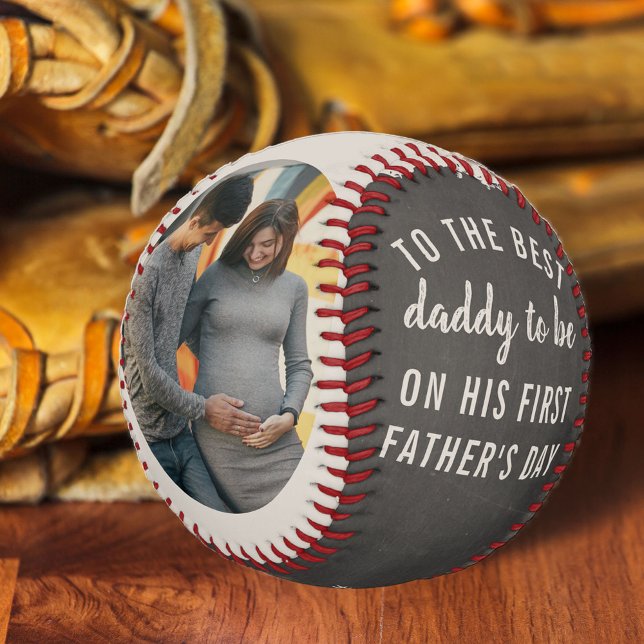 Best Daddy to Be First Father's Day Chalkboard Baseball (Creator Uploaded)