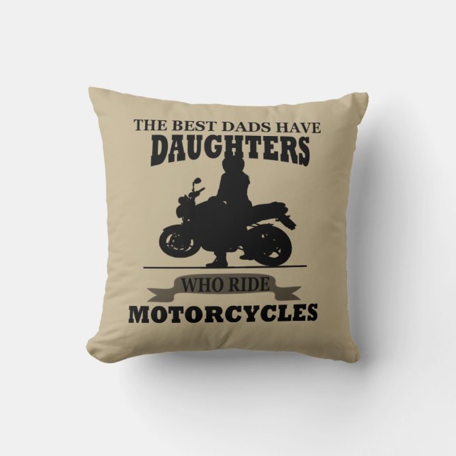 best dads daughter ride motorcycle cushion (Front)