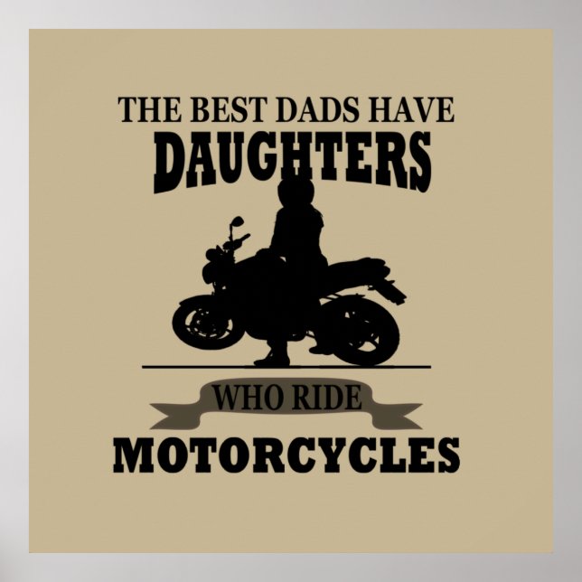 best dads daughter ride motorcycle poster (Front)