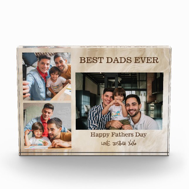 Best Dads Ever 3 Photo Fathers Day Gift  (Front)