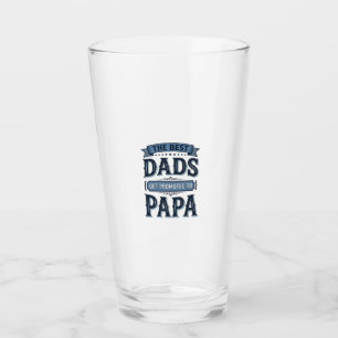 Best Dads Get Promoted to Papa Vintage Shirt Desig Glass