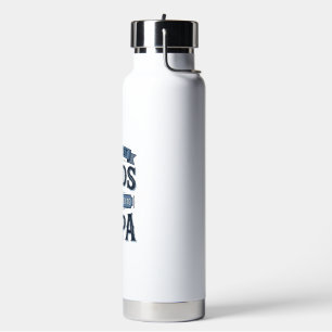 Best Dads Get Promoted to Papa Vintage Shirt Desig Water Bottle