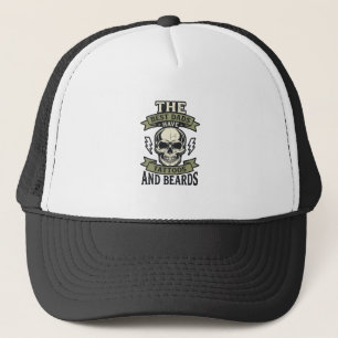 Best Dads Have Tattoos and Beards Skull Shirt_1 Trucker Hat