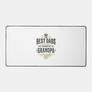 Best Dads Promoted to Grandpa Vintage Shirt Design Desk Mat