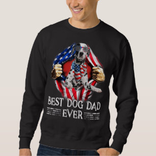 Best Dalmatian Dad Ever American Flag 4th Of July Sweatshirt