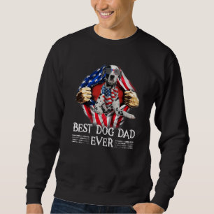 Best Dalmatian Dad Ever American Flag 4th Of July  Sweatshirt