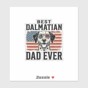 Best Dalmatian Dad Ever Patriotic Dog Shirt Design