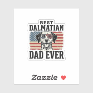 Best Dalmatian Dad Ever Patriotic Dog Shirt Design