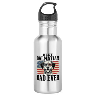 Best Dalmatian Dad Ever Patriotic Dog Shirt Design 532 Ml Water Bottle