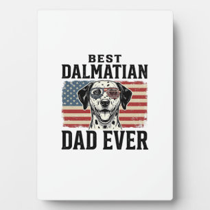 Best Dalmatian Dad Ever Patriotic Dog Shirt Design Plaque