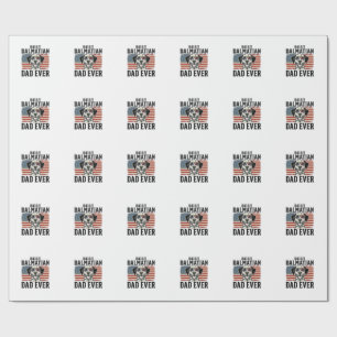 Best Dalmatian Dad Ever Patriotic Dog Shirt Design Wrapping Paper