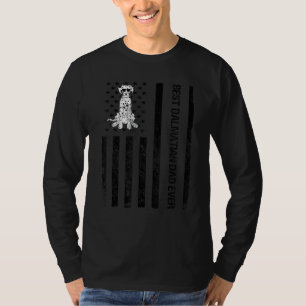Best Dalmatian Dad Ever USA Flag Funny Dalmatian O T-Shirt