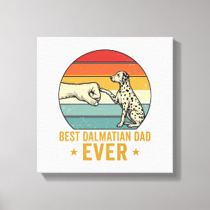 Best Dalmatian Dad Ever Vintage Fist Bump Shirt_1 Canvas Print