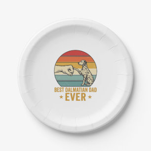 Best Dalmatian Dad Ever Vintage Fist Bump Shirt_1 Paper Plate