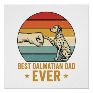 Best Dalmatian Dad Ever Vintage Fist Bump Shirt_1 Poster
