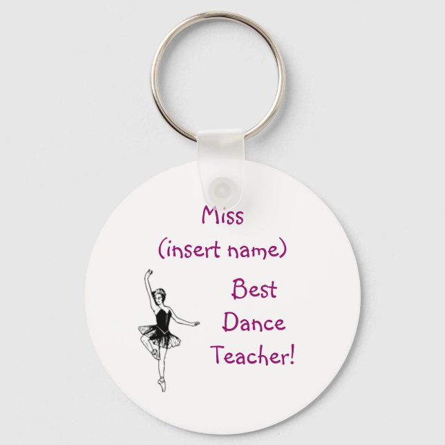 Best Dance Teacher! - keychain (Front)