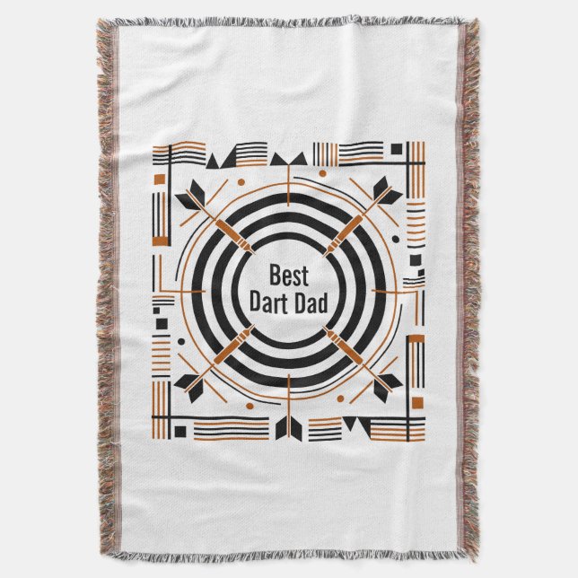 Best Dart Dad – Happy Father’s Day Throw Blanket (Front Vertical)