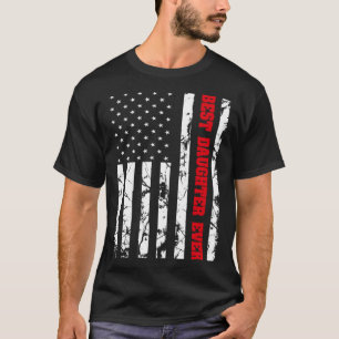 Best Daughter Ever US Vintage Flag Patriot Family T-Shirt